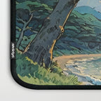 Arriving at Hneho Coast - A Contemporary Ukiyo-e Nature Landscape Laptop Sleeve Gallery Image 3