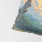 Arriving at Hneho Coast - A Contemporary Ukiyo-e Nature Landscape Pillow Sham Gallery Image 4