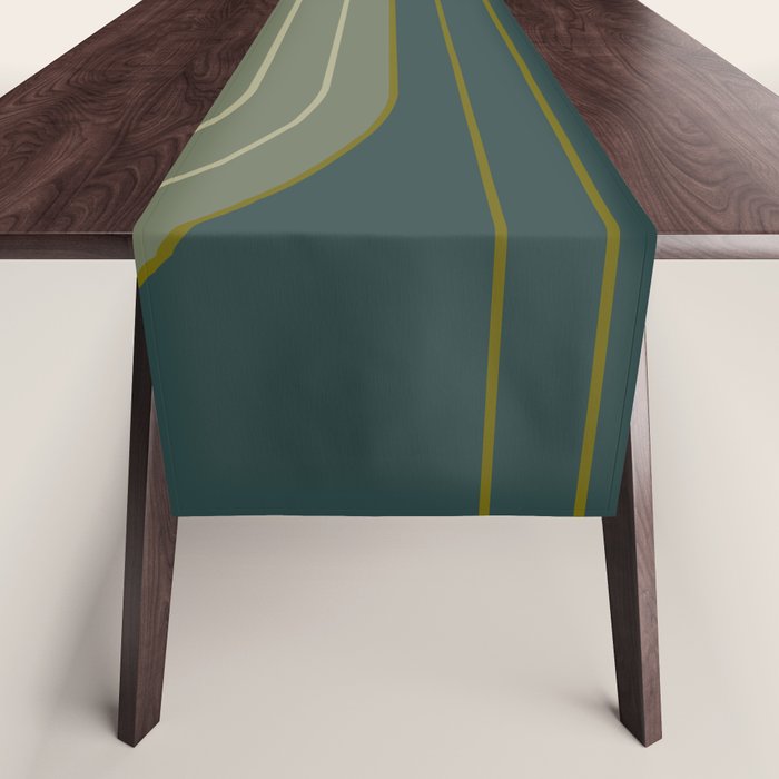 Two Tone Line Curvature XXXVII Table Runner Gallery Image 1