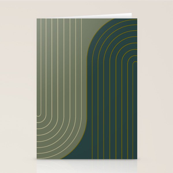 Two Tone Line Curvature XXXVII Stationery Card Gallery Image 1