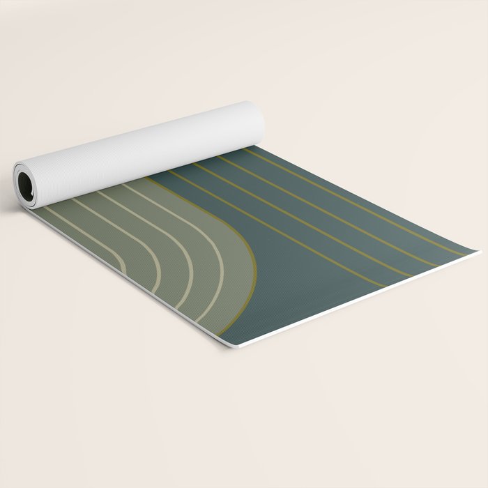 Two Tone Line Curvature XXXVII Yoga Mat Gallery Image 2