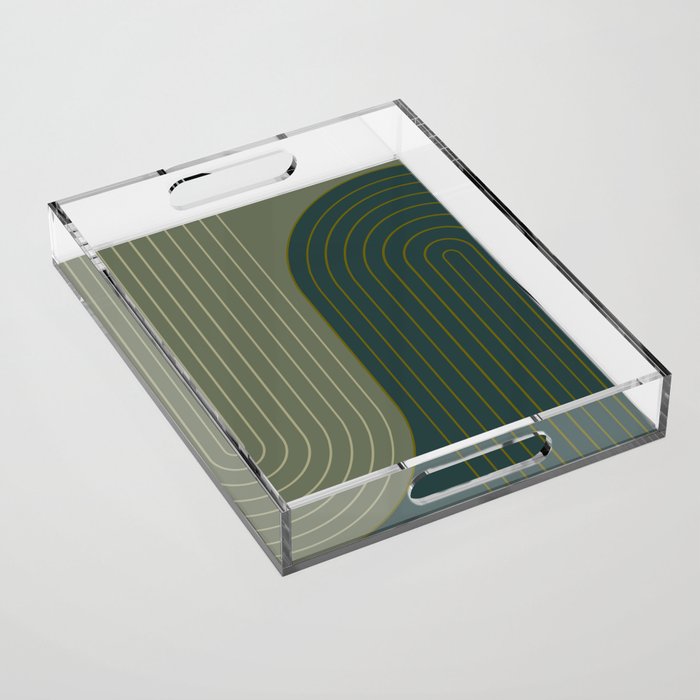 Two Tone Line Curvature XXXVII Acrylic Tray Gallery Image 1