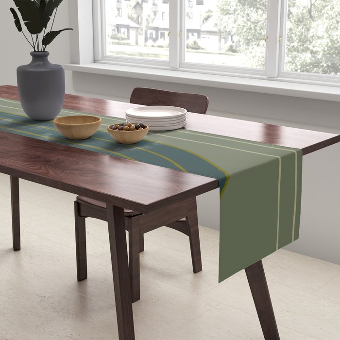 Two Tone Line Curvature XXXVII Table Runner Gallery Image 2