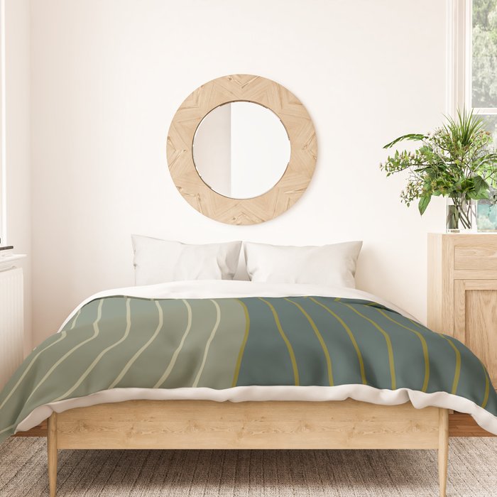Two Tone Line Curvature XXXVII Duvet Cover Gallery Image 3