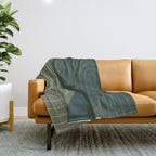 Two Tone Line Curvature XXXVII Throw Blanket Gallery Image 1