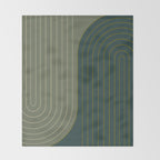 Two Tone Line Curvature XXXVII Throw Blanket Gallery Image 2