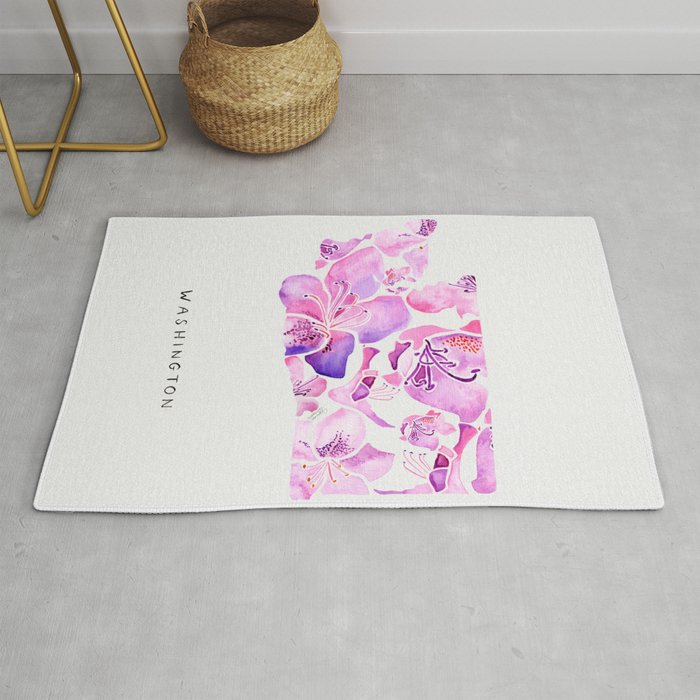 Washington State Rhododendron Rug Gallery Image 1