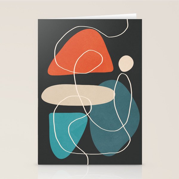 Minimal Colorful Abstract Shapes 4 Stationery Card Gallery Image 1