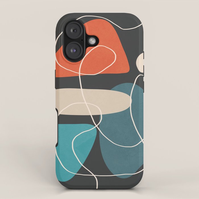 Minimal Colorful Abstract Shapes 4 iPhone Case Gallery Image 1