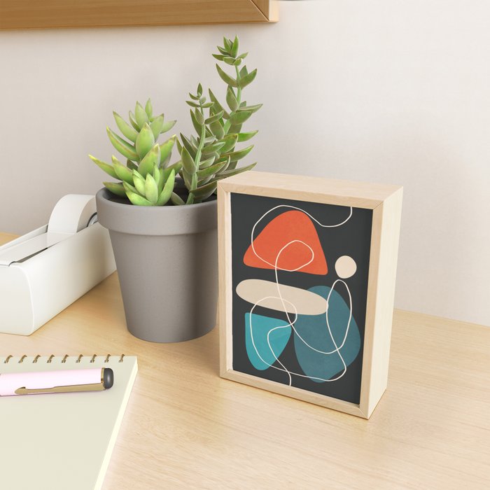 Minimal Colorful Abstract Shapes 4 Mini Art Print Gallery Image 2