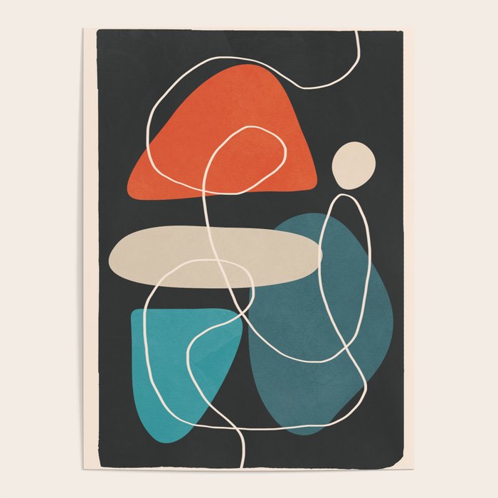 Minimal Colorful Abstract Shapes 4 Poster Gallery Image 4