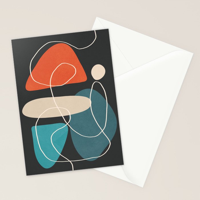 Minimal Colorful Abstract Shapes 4 Stationery Card Gallery Image 2