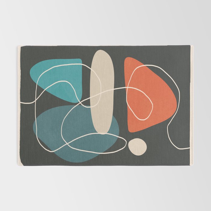 Minimal Colorful Abstract Shapes 4 Rug Gallery Image 2