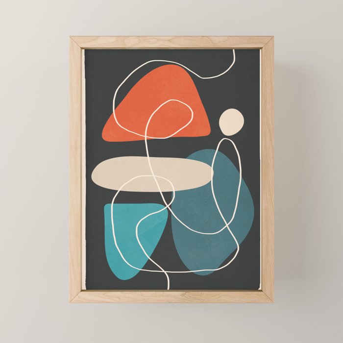 Minimal Colorful Abstract Shapes 4 Mini Art Print Gallery Image 1