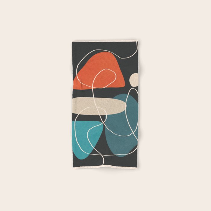 Minimal Colorful Abstract Shapes 4 Bath Towel Gallery Image 1