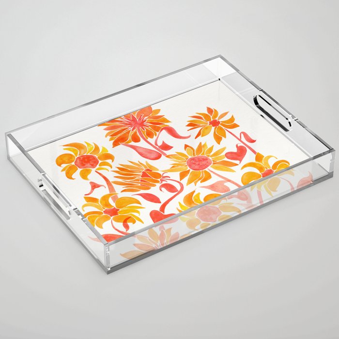 Sunflower Watercolor - Fiery Palette Acrylic Tray Gallery Image 1