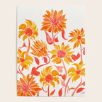 Sunflower Watercolor - Fiery Palette Poster Gallery Image 4