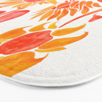 Sunflower Watercolor - Fiery Palette Bath Mat Gallery Image 3