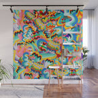 Colorful Abstract Graffiti Pop Art Pattern Design by Emmanuel Signorino  Wall Mural Gallery Image 1