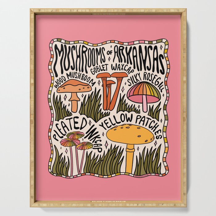 Mushrooms of Arkansas Serving Tray Gallery Image 1