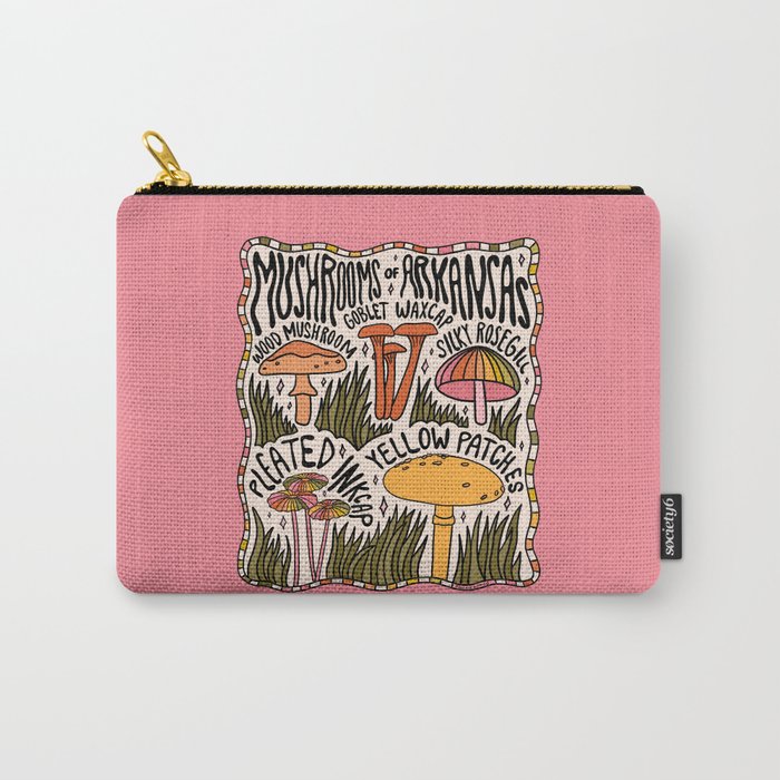 Mushrooms of Arkansas Carry All Pouch Gallery Image 1