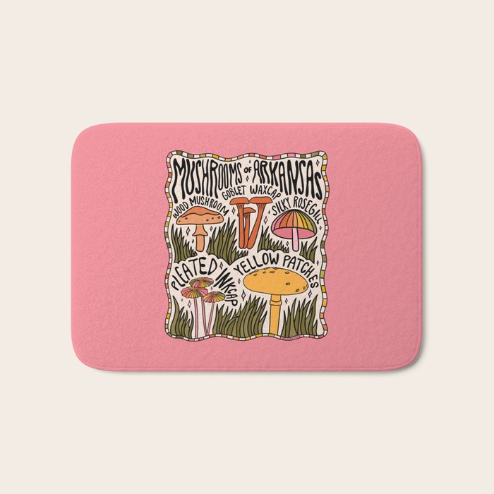 Mushrooms of Arkansas Bath Mat Gallery Image 1