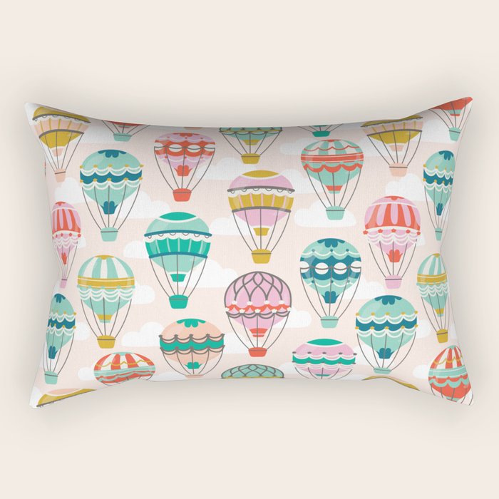 Hot Air Balloons Rectangular Pillow Gallery Image 1