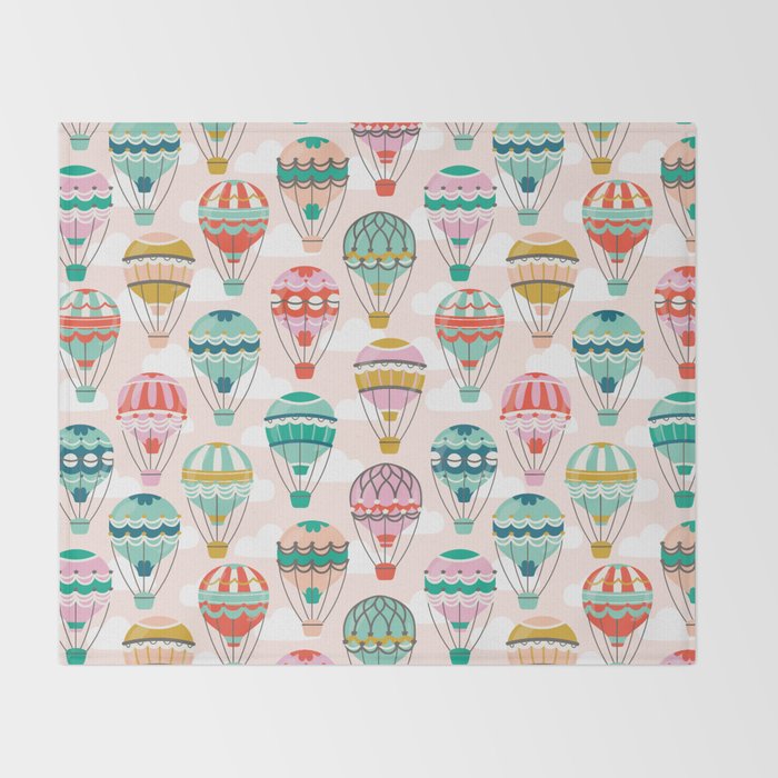 Hot Air Balloons Throw Blanket Gallery Image 2