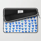 Brush stroke hearts - blue Laptop Sleeve Gallery Image 2