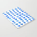 Brush stroke hearts - blue Notebook Gallery Image 2