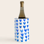 Brush stroke hearts - blue Wine Chiller Gallery Image 3
