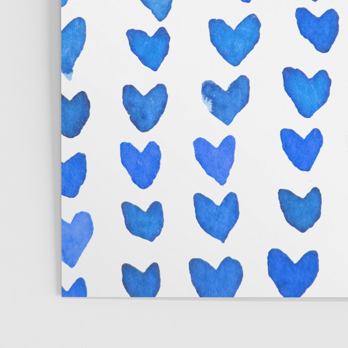 Brush stroke hearts - blue Poster Gallery Image 3