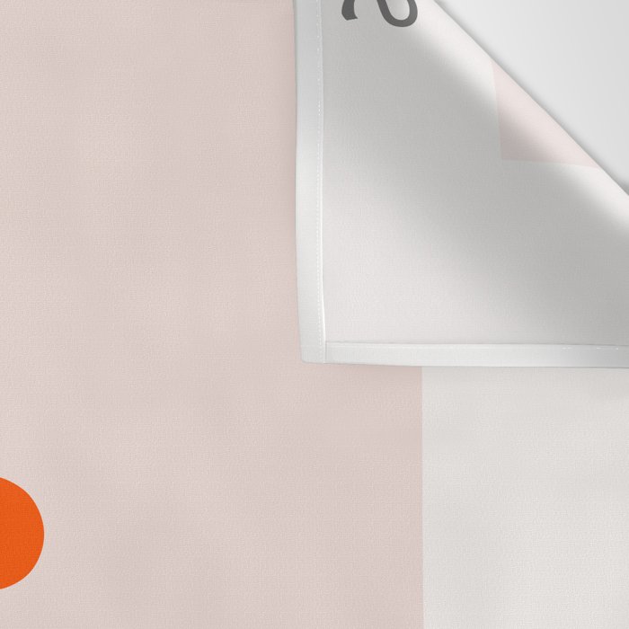 Les Fleurs | 01 - Abstract Retro Floral, Pink And Orange Print Preppy Flowers Wall Tapestry Gallery Image 3