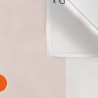 Les Fleurs | 01 - Abstract Retro Floral, Pink And Orange Print Preppy Flowers Wall Tapestry Gallery Image 3