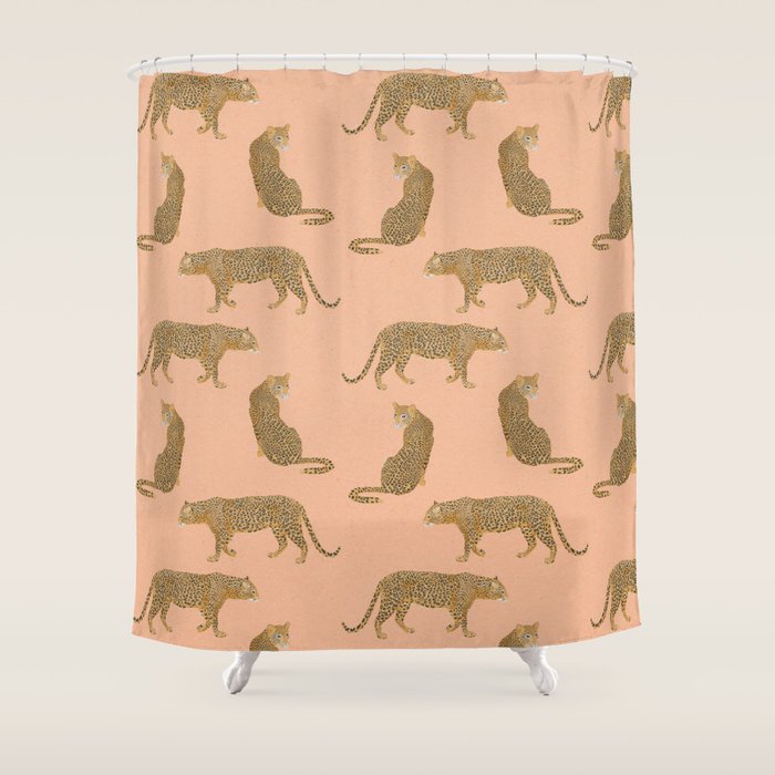 sunset leopards Shower Curtain Gallery Image 1