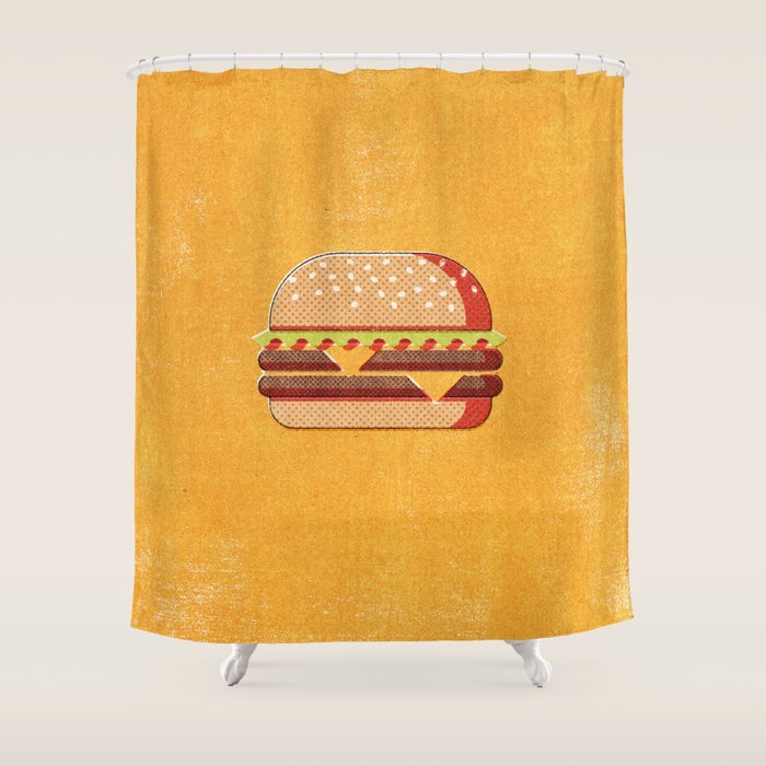 FAST FOOD / Burger Shower Curtain Gallery Image 1