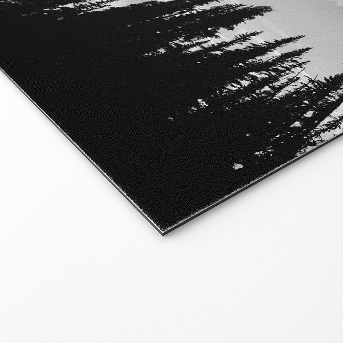 Mount Rainier Black and White Welcome Mat Gallery Image 2
