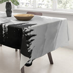 Mount Rainier Black and White Tablecloth Gallery Image 3