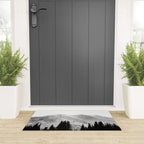 Mount Rainier Black and White Welcome Mat Gallery Image 3