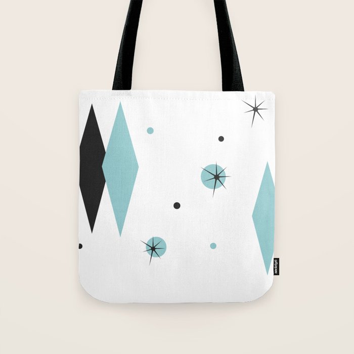 Vintage 1950s Mid Century Modern Design Tote Bag Gallery Image 1