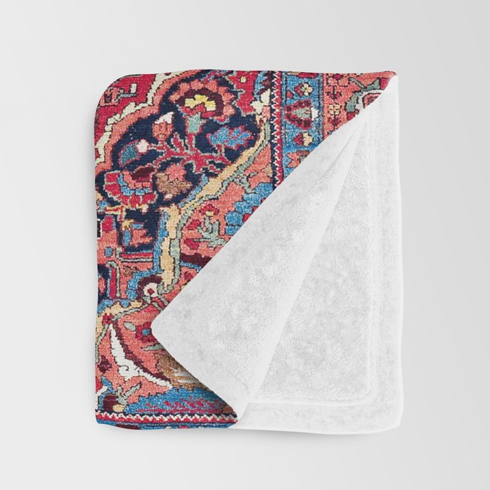 Bijar Kurdish Northwest Persian Rug Print Throw Blanket Gallery Image 3