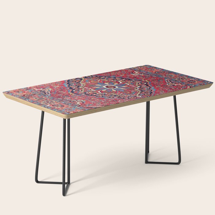 Bijar Kurdish Northwest Persian Rug Print Coffee Table Gallery Image 1