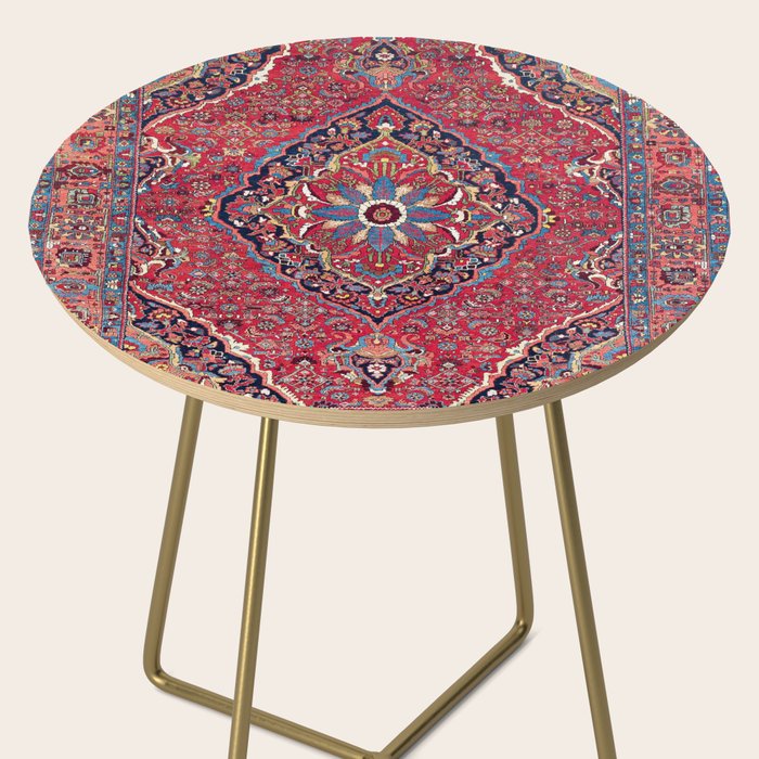 Bijar Kurdish Northwest Persian Rug Print Side Table Gallery Image 2