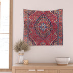 Bijar Kurdish Northwest Persian Rug Print Wall Tapestry Gallery Image 2