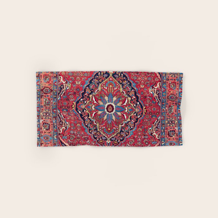Bijar Kurdish Northwest Persian Rug Print Bath Towel Gallery Image 1