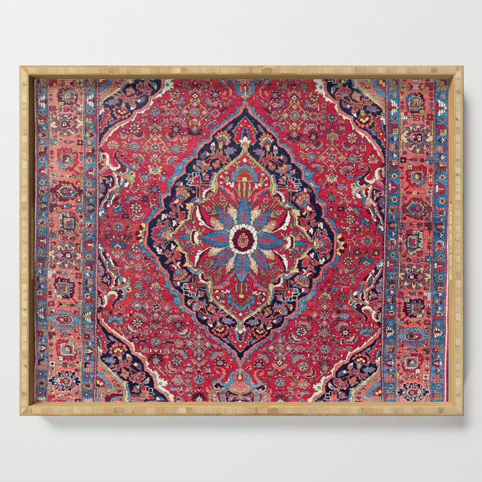 Bijar Kurdish Northwest Persian Rug Print Serving Tray Gallery Image 1