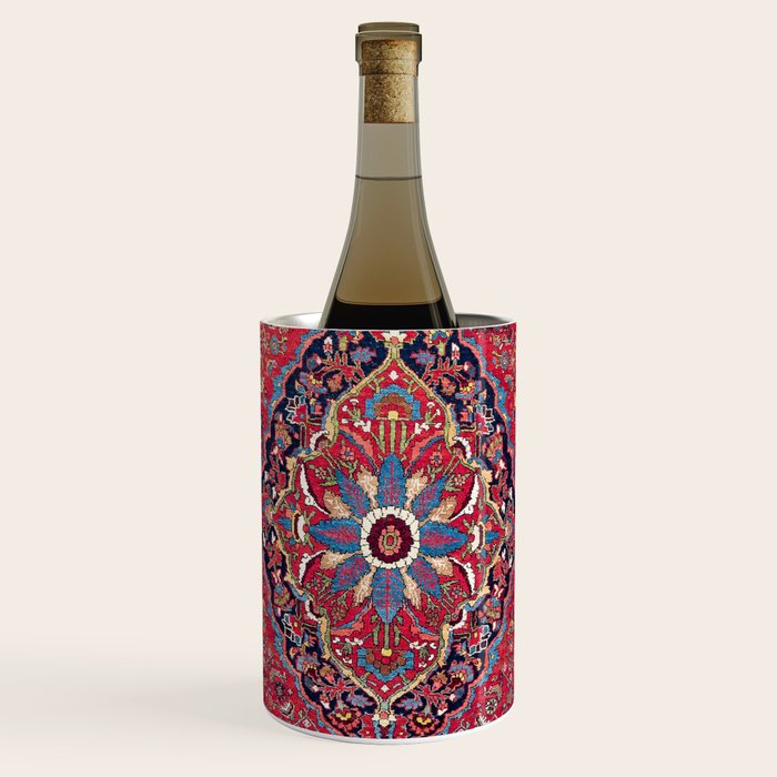 Bijar Kurdish Northwest Persian Rug Print Wine Chiller Gallery Image 1