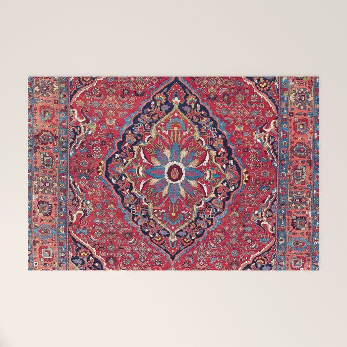 Bijar Kurdish Northwest Persian Rug Print Welcome Mat Gallery Image 1