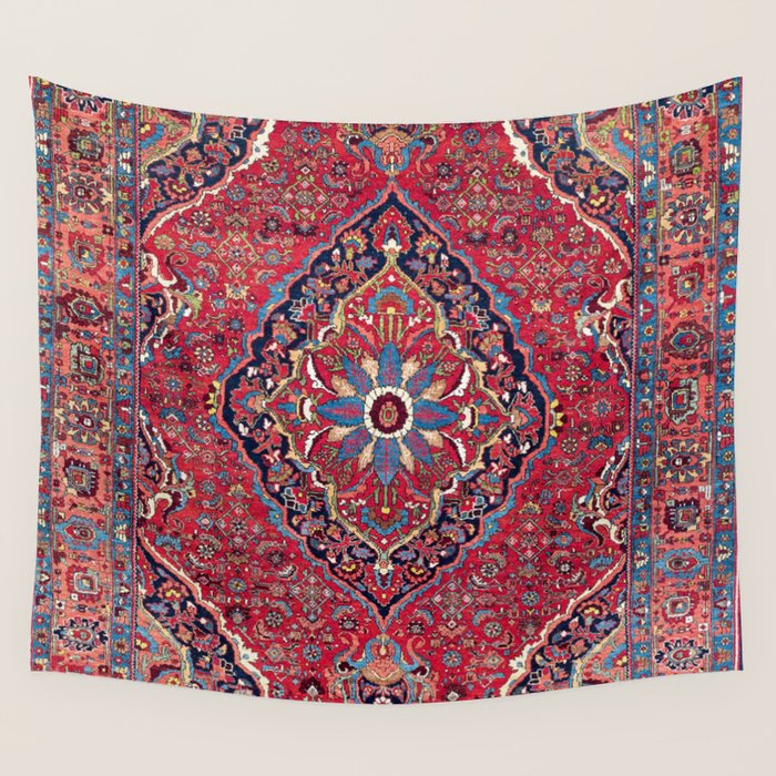 Bijar Kurdish Northwest Persian Rug Print Wall Tapestry Gallery Image 1