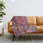 Bijar Kurdish Northwest Persian Rug Print Throw Blanket Gallery Image 1